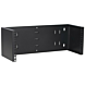 4U wall mount bracket zonder scharnieren 520x180x180mm (BxDxH)