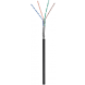 CAT6 SF/UTP 50m buitenkabel op rol soepel zwart CCA