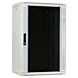 18U witte wandkast met glazen deur 600x450x900mm (BxDxH)