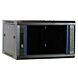 6U wandkast met glazen deur 600x600x368mm (BxDxH)