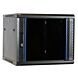 9U wandkast met glazen deur 600x600x500mm (BxDxH)
