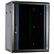 15U wandkast ongemonteerd met glazen deur 600x600x770mm (BxDxH)