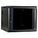 9U wandkast (kantelbaar) met glazen deur 600x600x500mm (BxDxH)