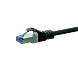 CAT6a S/FTP (PIMF) patchkabel 0,25m zwart