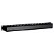 1U 10 voudig rangeerpaneel - kabelhouder 19 inch, zwart