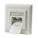 Cat6a UTP / STP inbouwdoos, ivoor