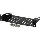 1U vast plank, 10 inch, 150mm diepte, zwart