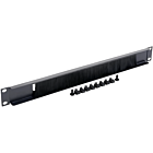 1U 19 inch afdekpaneel met borstel in zwart