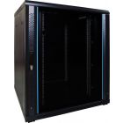 18U patchkast met glazen deur 800x800x1000mm (BxDxH)