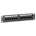 1U Patchpaneel 10 inch 12 poorts Cat6 Zwart UTP