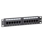 1U Patchpaneel 10 inch 12 poorts Cat6 Zwart UTP