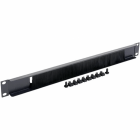 1U 19 inch afdekpaneel met borstel in zwart