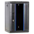 10 inch 9U patchkast met glazen deur 312x310x486mm (BxDxH)