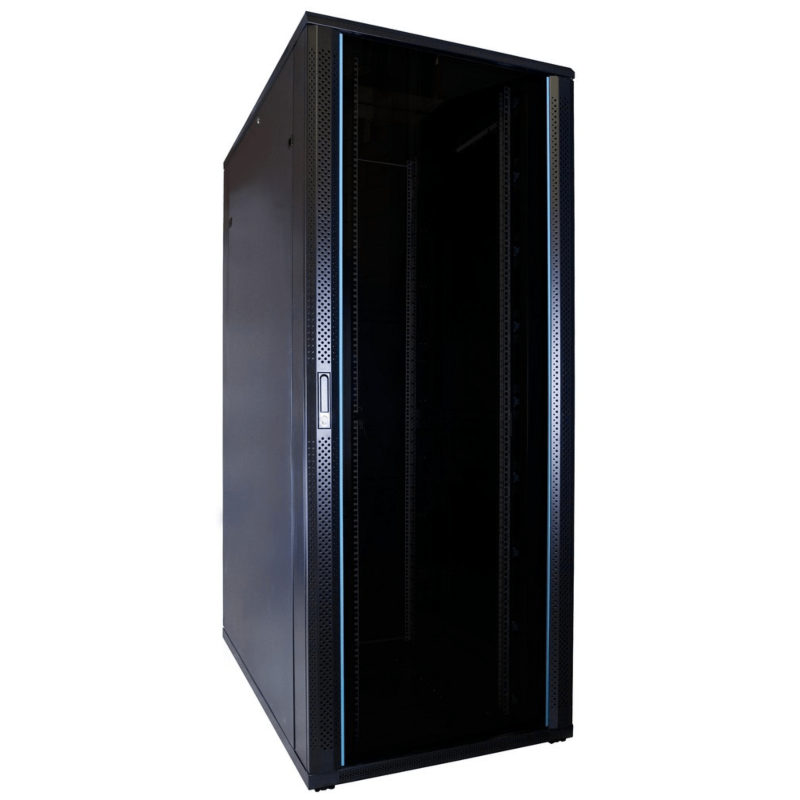 47U patchkast met glazen deur 800x1200x2200mm (BxDxH)