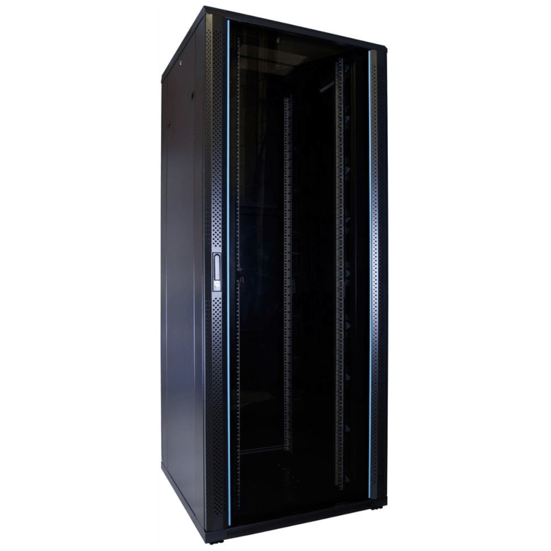 47U patchkast met glazen deur 800x800x2200mm (BxDxH)