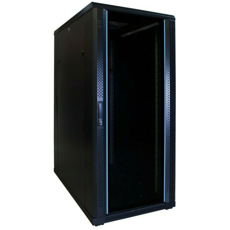 27U patchkast met glazen deur 600x1000x1400mm (BxDxH)