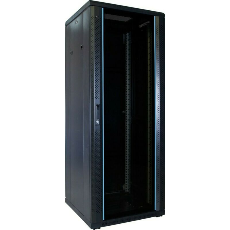 32U patchkast met glazen deur 600x600x1600mm (BxDxH)