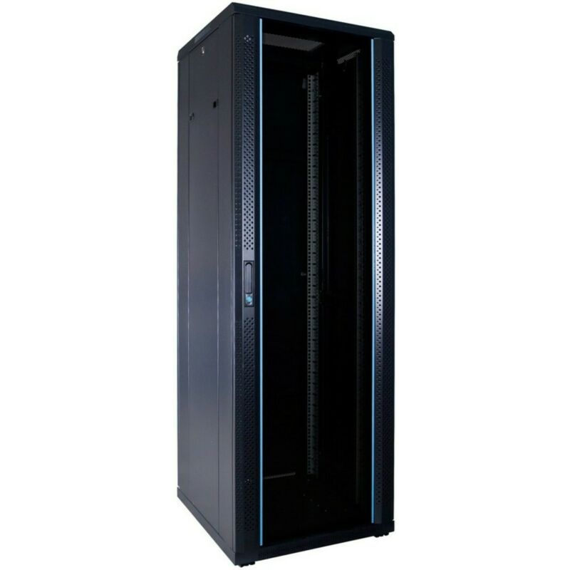 37U patchkast met glazen deur 600x600x1800mm (BxDxH)