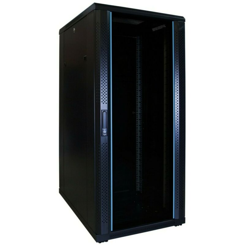 27U patchkast met glazen deur 600x800x1400mm (BxDxH)
