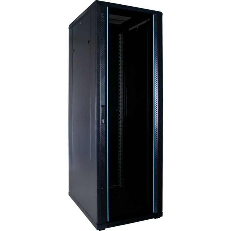 37U patchkast met glazen deur 600x800x1800mm (BxDxH)