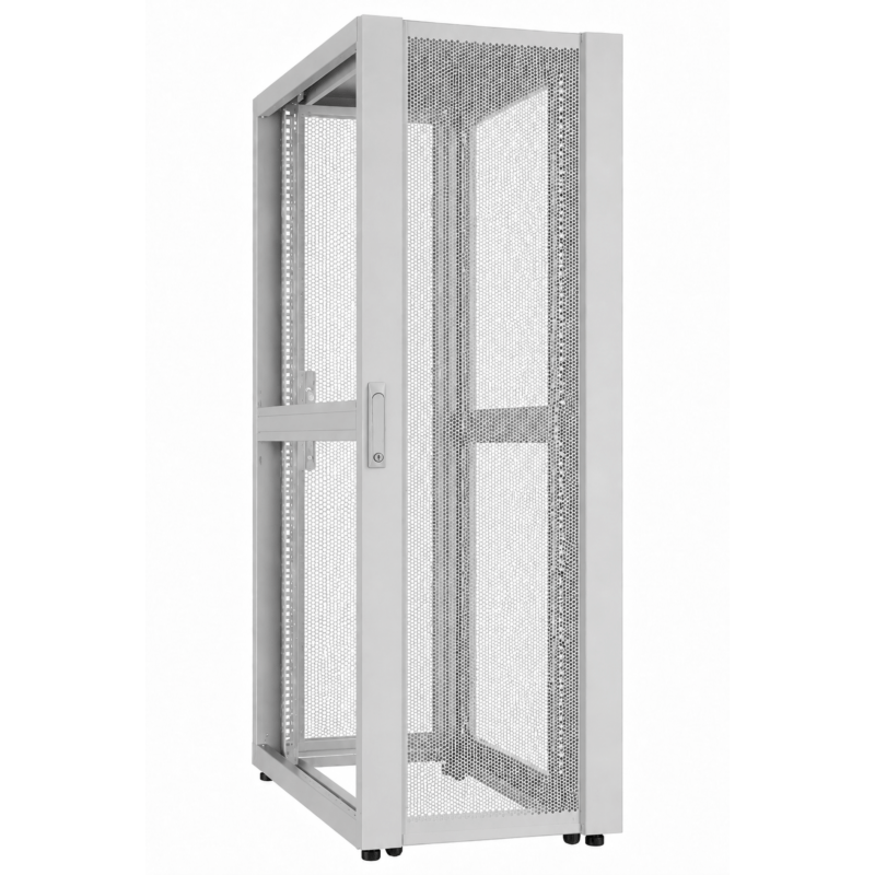 42U Datacenter patchkast met geperforeerde deur 600x1000x2000mm (BxDxH) Grijs