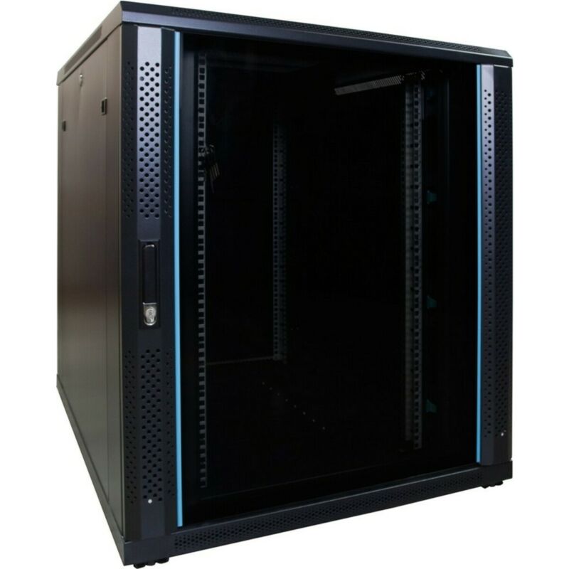 18U patchkast met glazen deur 800x1000x1000mm (BxDxH)