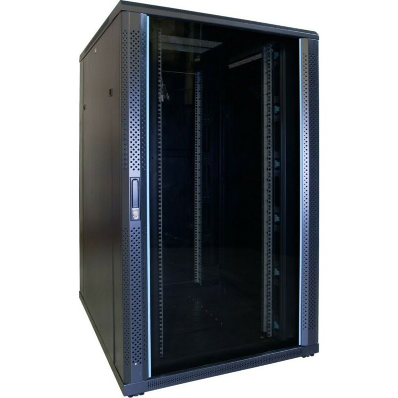 27U patchkast met glazen deur 800x1000x1400mm (BxDxH)