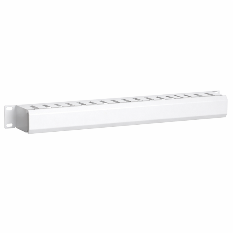 1U rangeerpaneel - kabelhouder 19 inch, wit