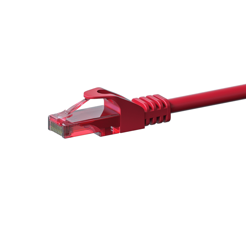 UTP CAT6 patchkabel 0,25m rood - 100% koper