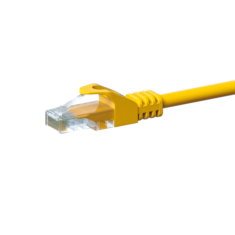 CAT5e UTP patchkabel 0,25m geel  - CCA