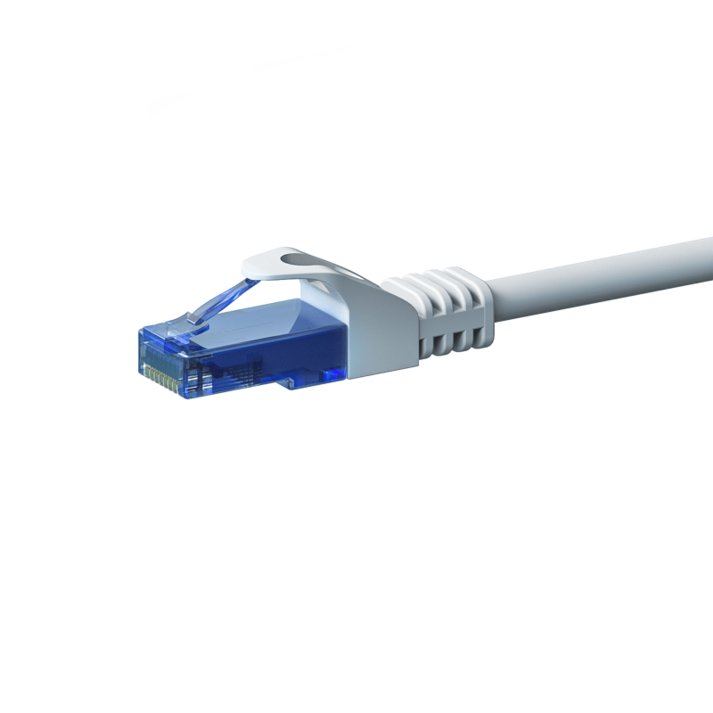 UTP CAT6a patchkabel 0,15m wit - 100% koper