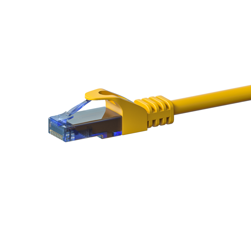 UTP CAT6a patchkabel 0,15m geel - 100% koper