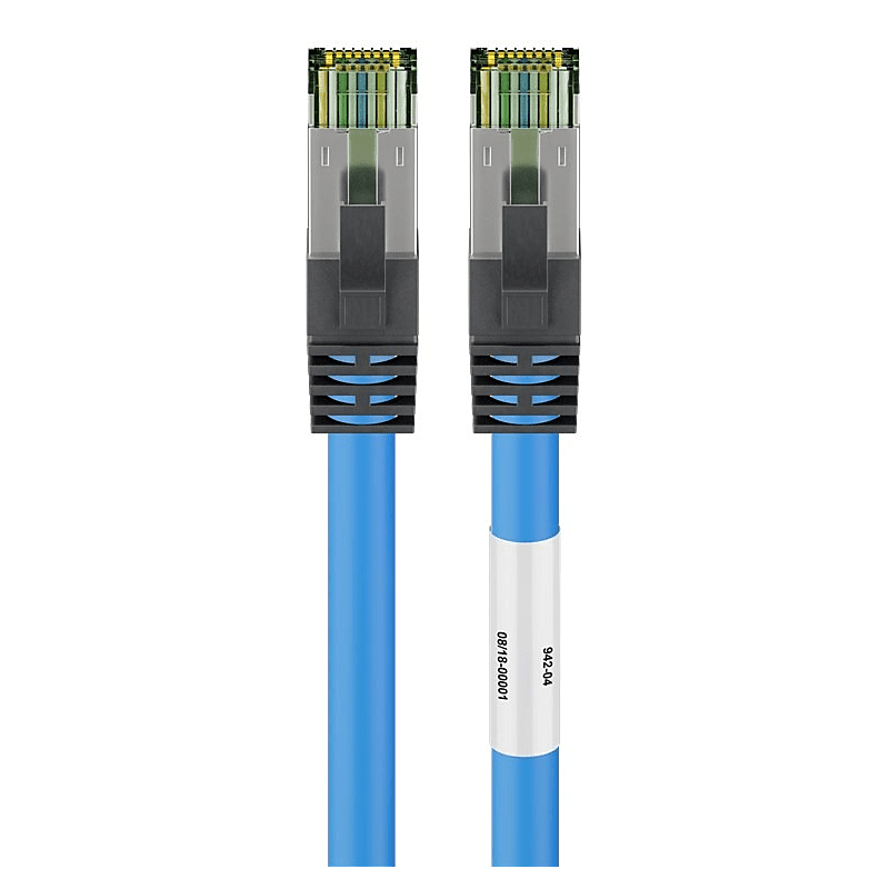 Cat8 S/FTP (PIMF) patchkabel 1m blauw
