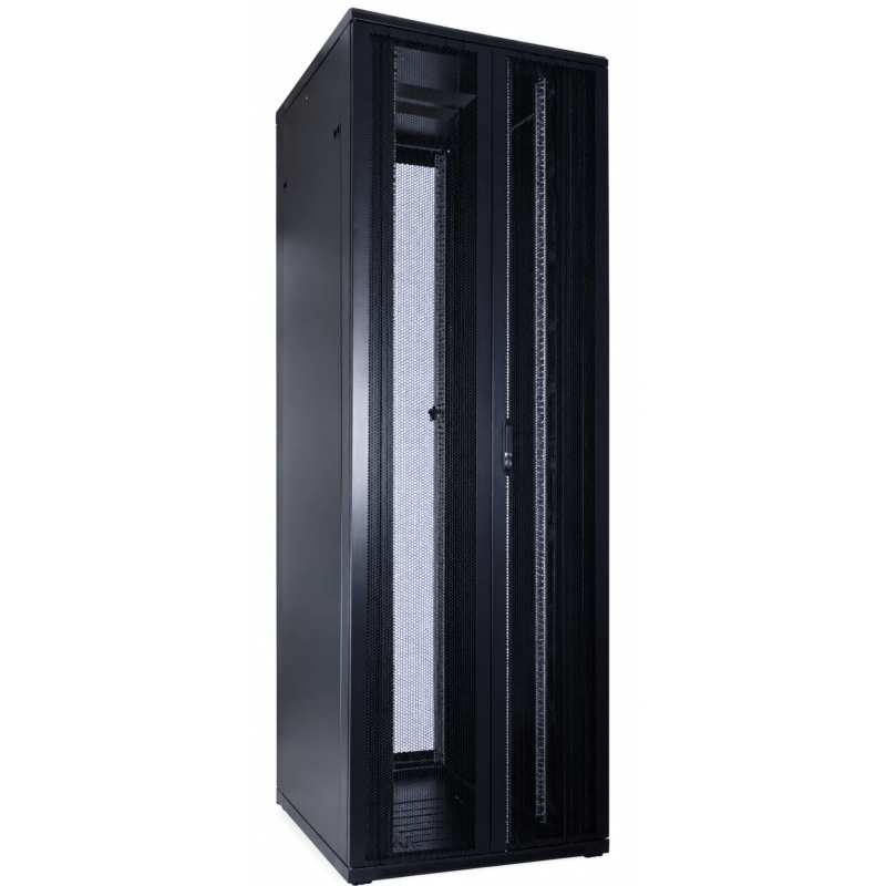 47U patchkast met dubbele geperforeerde voor- en achterdeur 800x1200x2200mm (BxDxH)
