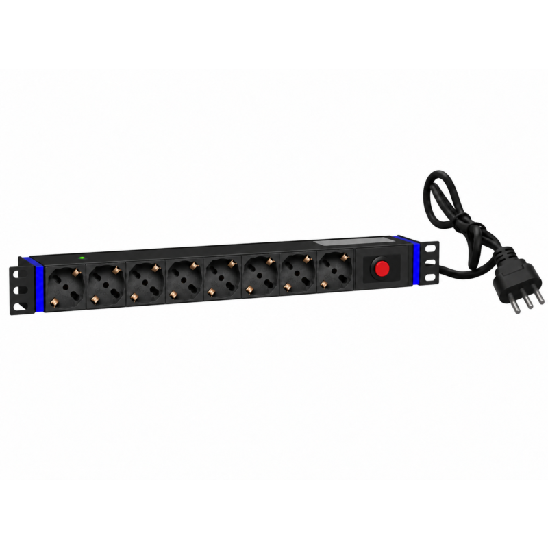 19 inch 8 voudige stekkerdoos - Master Overload - Italië