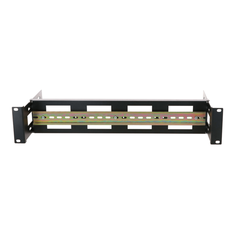 2U DIN rail voor 19 inch patchkasten