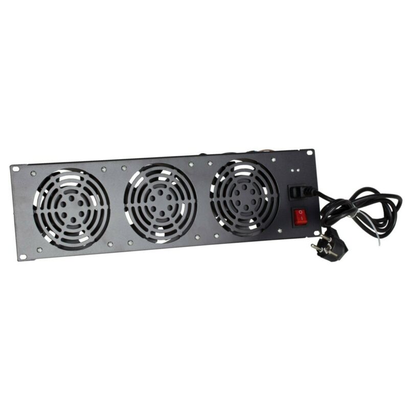 Fan met 3 ventilatoren voor tussen de 19 inch stijlen - 3U