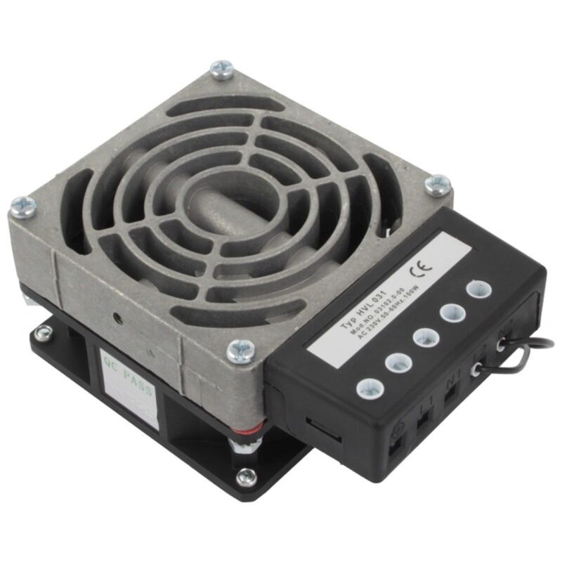 Heater voor outdoor patchkasten 100W met ventilator