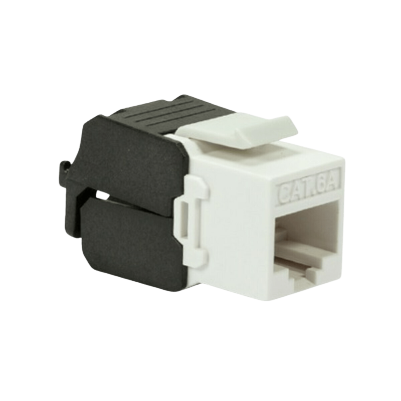 CAT6a UTP Keystone Connector - Toolless - Zwart/Wit