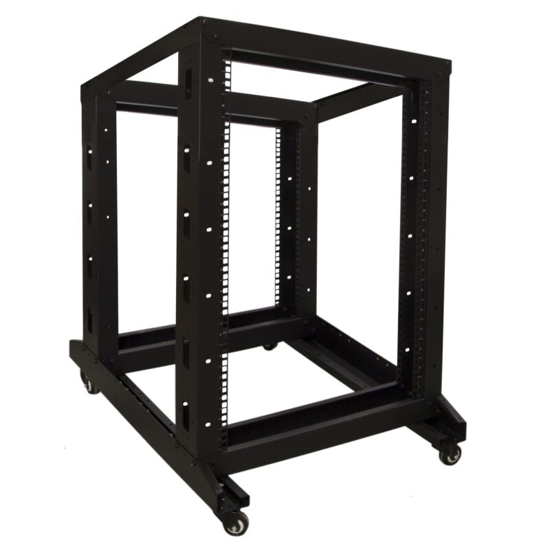 18U serverrack op wielen 600x800x1000mm (BxDxH)