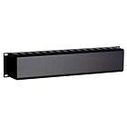 2U 5 voudige rangeerpaneel - kabelhouder 19 inch, gepoederd metaal, zwart
