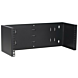 4U wall mount bracket zonder scharnieren 520x180x180mm (BxDxH)