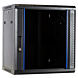 12U wandkast ongemonteerd met glazen deur 600x450x635mm (BxDxH)