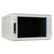 6U witte wandkast met glazen deur 600x600x368mm (BxDxH)