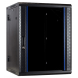 22U wandkast (kantelbaar) met glazen deur 600x600x1100mm (BxDxH)