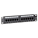 1U Patchpaneel 10 inch 12 poorts Cat6 Zwart UTP
