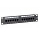 1U Patchpaneel 10 inch 12 poorts Cat5E Zwart UTP