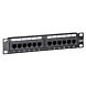 1U Patchpaneel 10 inch 12 poorts Cat6 Zwart UTP
