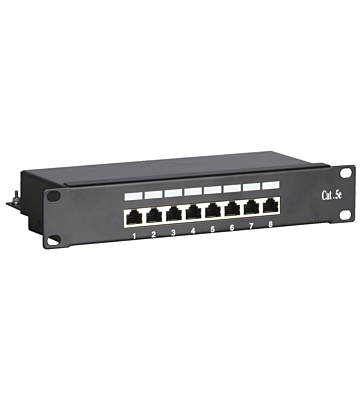 Patchpanel 10 inch Cat5e FTP - 8 poorts