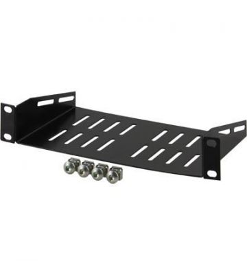 1U vast plank, 10 inch, 150mm diepte, zwart